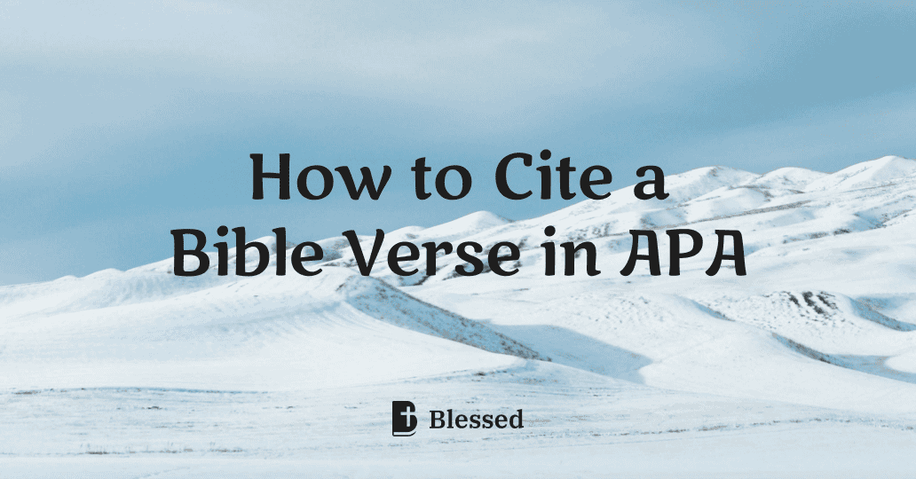 How to Cite a Bible Verse in APA