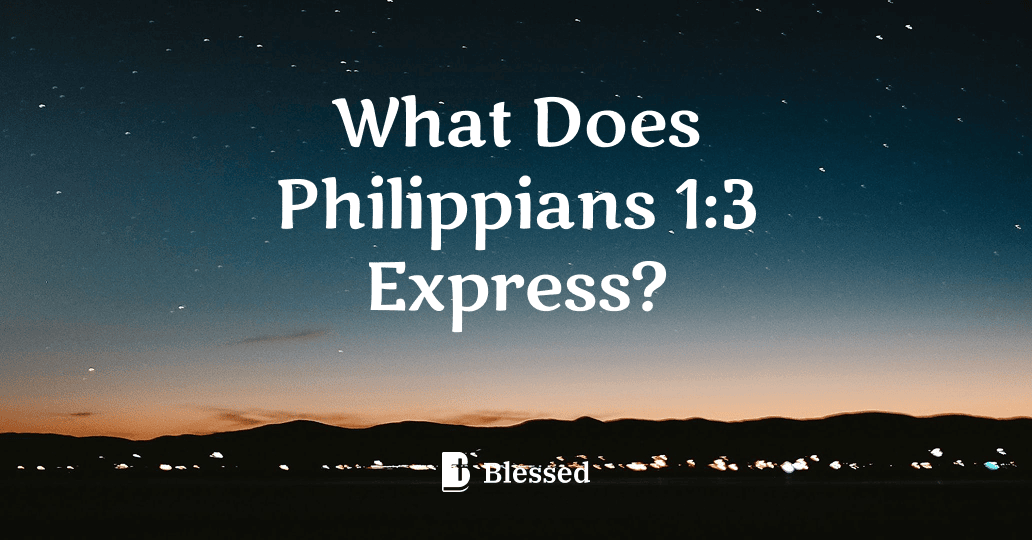 What Does Philippians 1:3 Express?