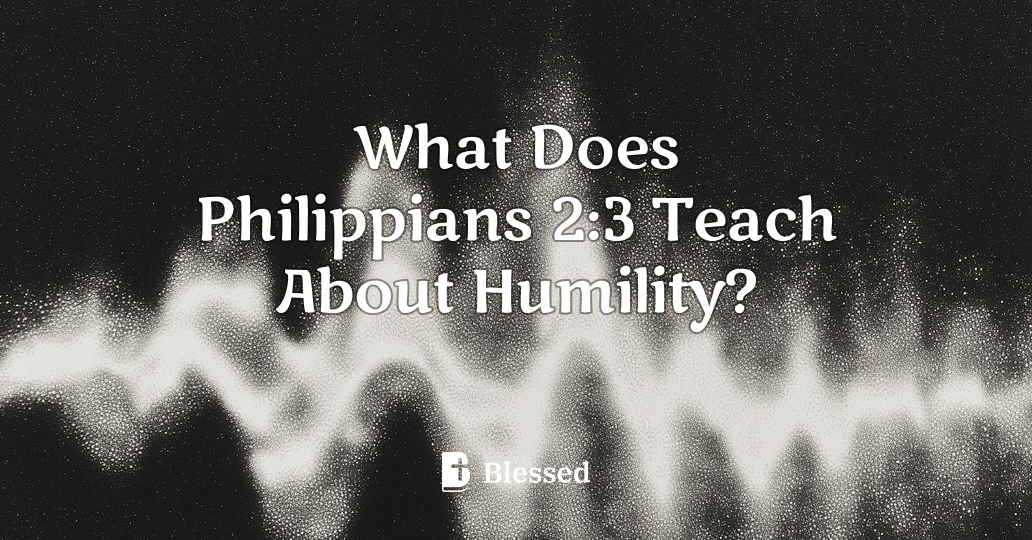 What Does Philippians 2:3 Teach About Humility?